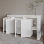 Hanah Home Beliz - Consola Blanca con Luces LED